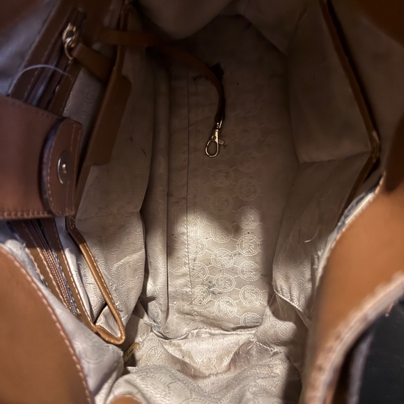 Michael Kors purse Hamilton Satchel Bag with Gold chain brown or camel colour - Picture 5 of 5